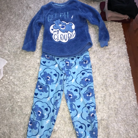 Women/'s NWT Fleece Pajama Set Size S Care Bears PJs Grumpy Bear Super Soft
